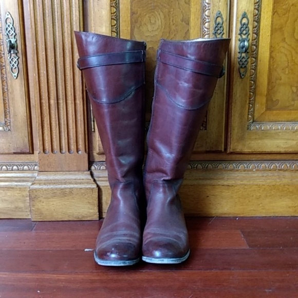 FRYE wide calf leather boots size 8 B - Picture 2 of 8